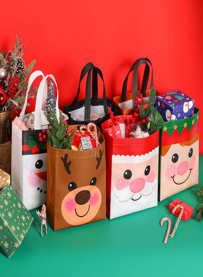 Locmeo 24 Pcs Reusable Christmas Candy Bags - 10 x 8 x 4 Inch Non Woven Gift Doll Bags for Party Favors & Holiday Gifts - Image 5